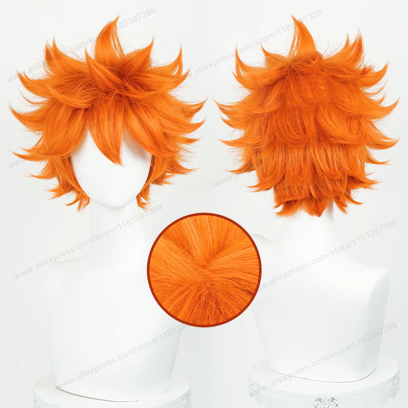 Anime Cosplay Orange Hair - Hinata Shoyo Cosplay perruque 26 cm