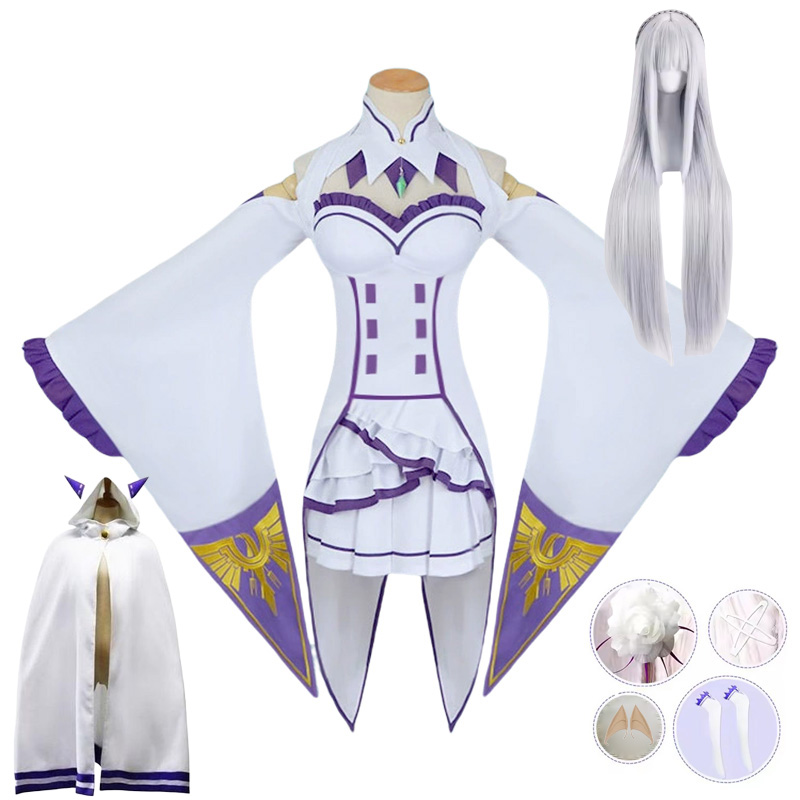 Anime Cosplay Bodysuit - Emilia Cosplay Re Life dans un