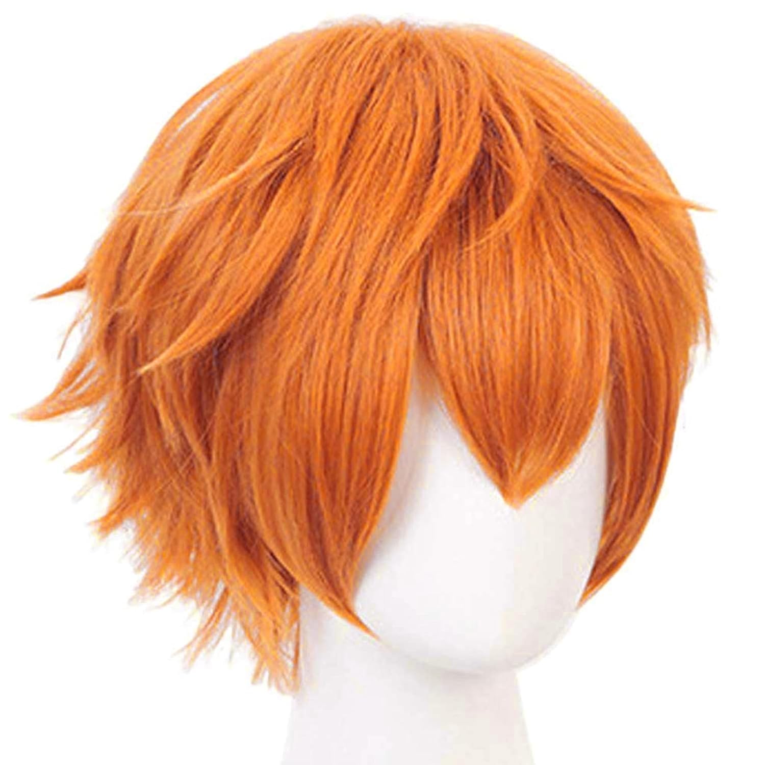 Anime Cosplay Orange Hair - Perruque courte Orange pour hommes, perruque