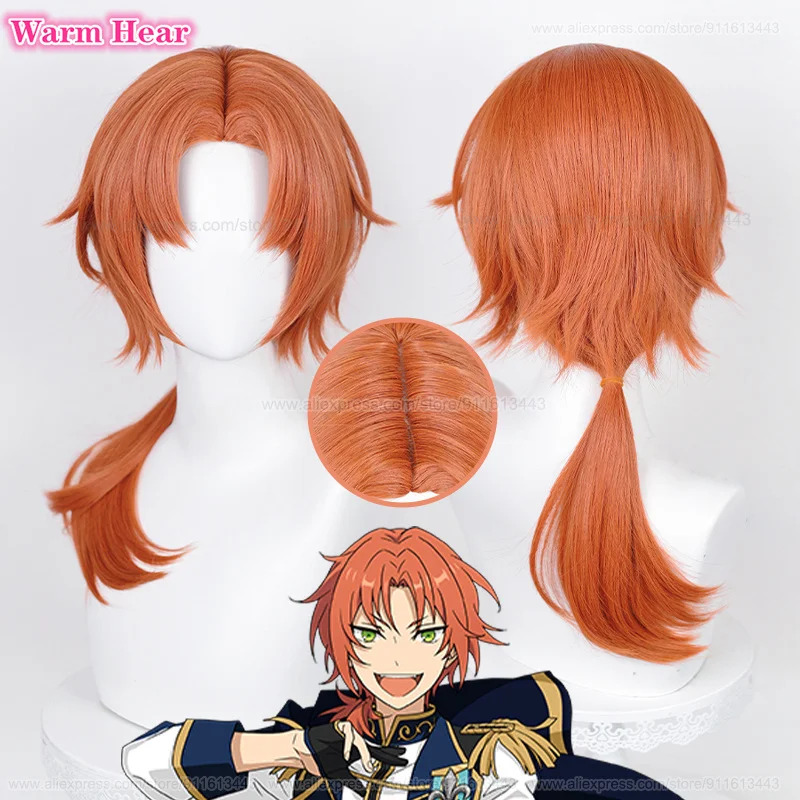 Anime Cosplay Orange Hair - Anime ES Ensemble Star Tsukinaga Leo