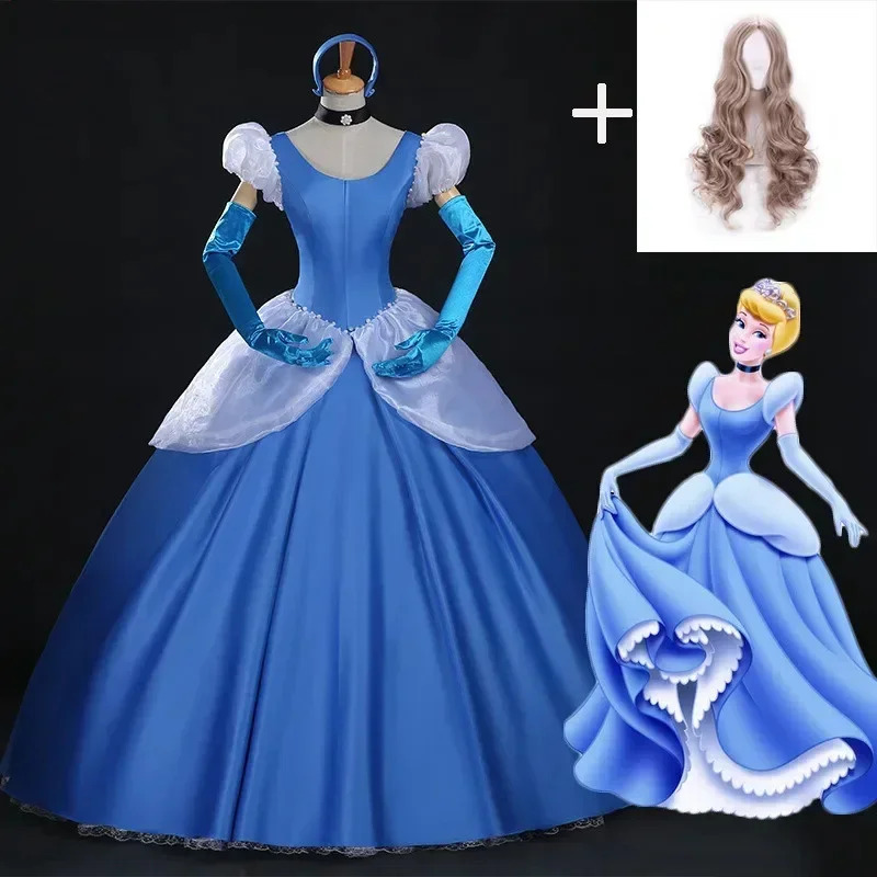 Anime Cosplay Youtube - 2020 cendrillon cosplay adulte bleu cendrillon
