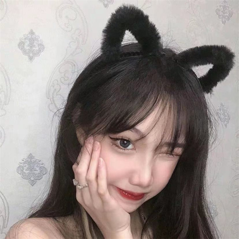 Anime Cosplay Korean Girl - Serre-tête en peluche avec oreilles de
