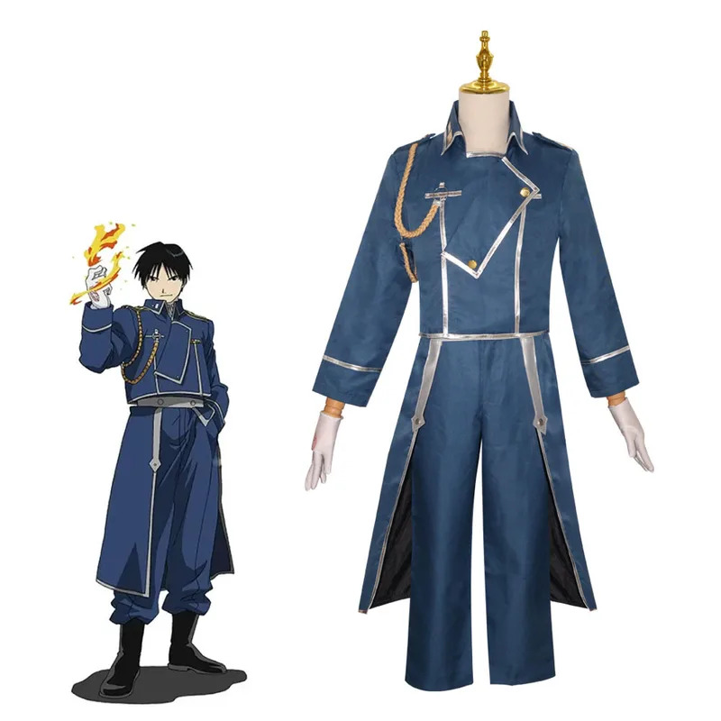 Fullmetal Alchemist Coat - qq28LQAnime Fullmetal alchimiste Roy Mustang Cosplay
