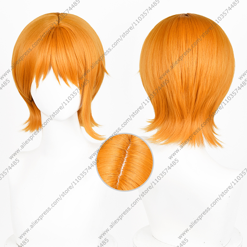 Anime Cosplay Orange Hair - Perruques de Cosplay Anime Nami, cheveux