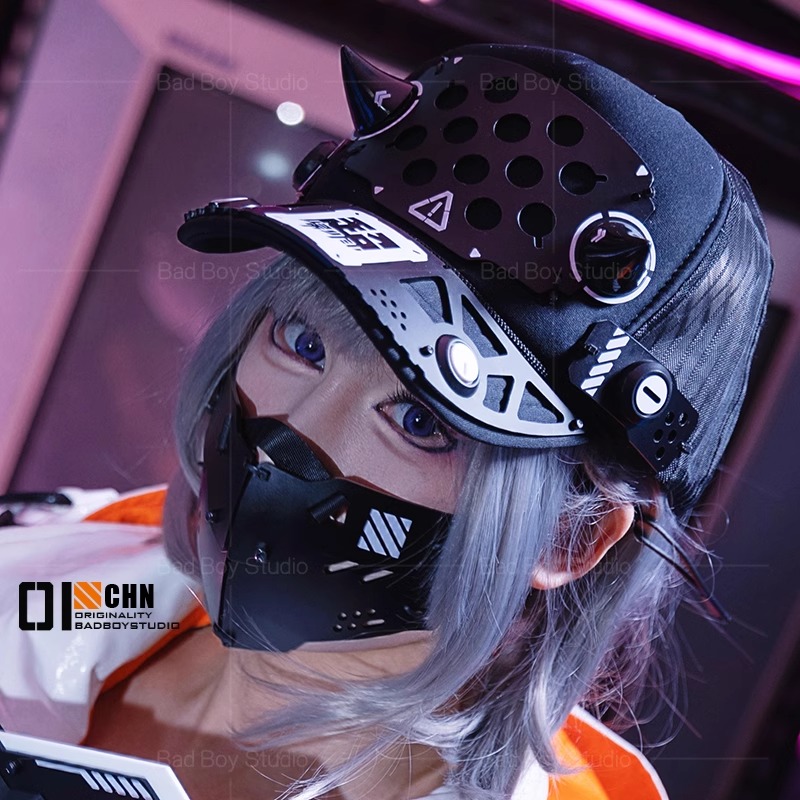 Anime Cosplay Mask - Masque de Cosplay Cyberpunk pour femmes,