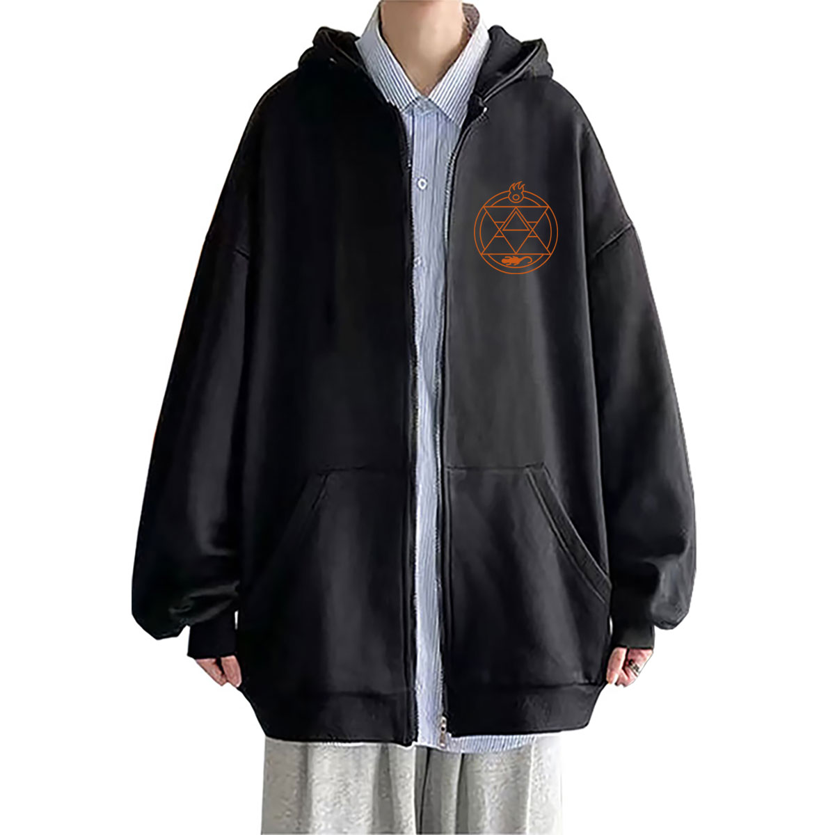 Fullmetal Alchemist Coat - Sweat à capuche avec fermeture éclair