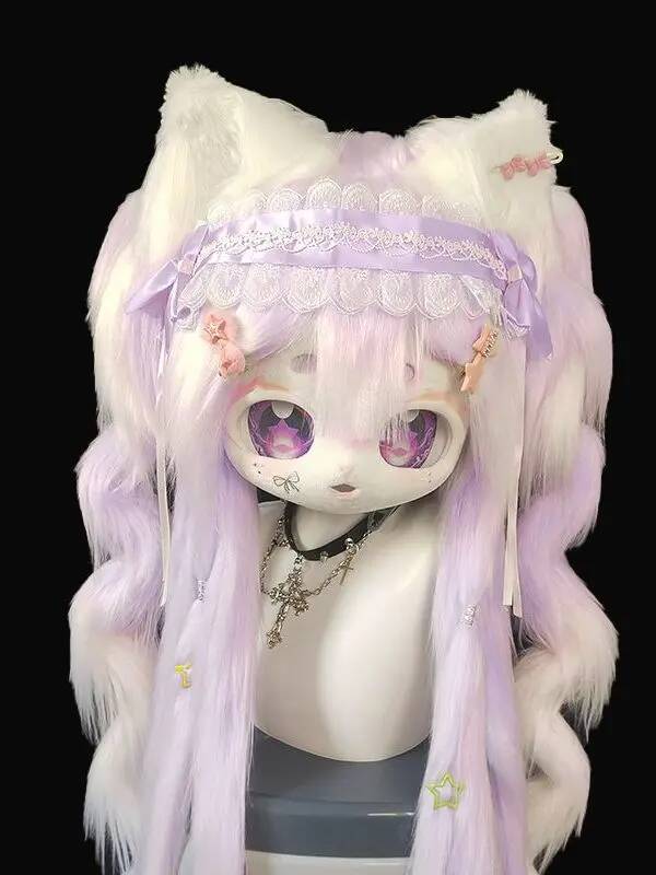 Anime Cosplay Mask - Tête de Fursuit Kig faite à
