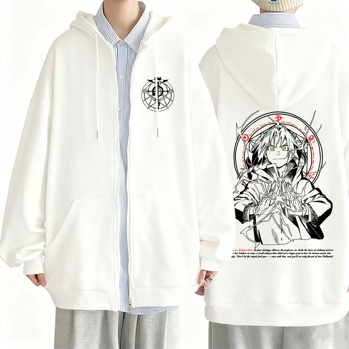 Sweat à capuche zippé Fullmeta - Fullmetal Alchemist Coat avis et prix