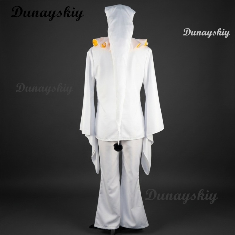 Costume complet de clown blanc - Cosplay Anime White Hair avis et prix