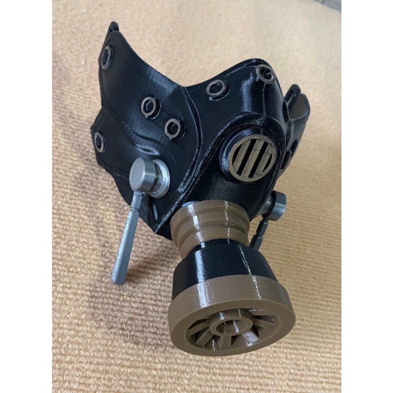Masque à gaz noir imprimé en 3 - Anime Cosplay Mask avis et prix