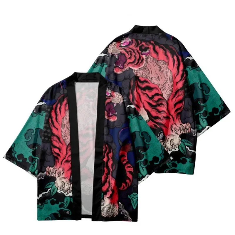 Cardigan d'été imprimé tigre d - Asian Cosplay Anime avis et prix
